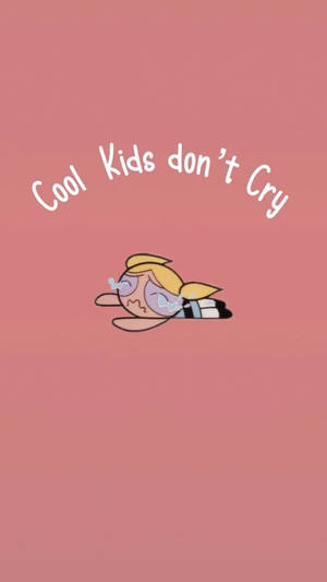 Aesthetic Cartoon Bubbles Fallen Over And Crying Wallpaper