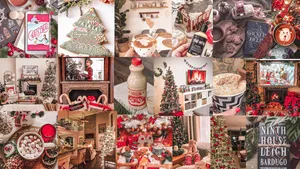 Aesthetic Christmas Collage Wallpaper