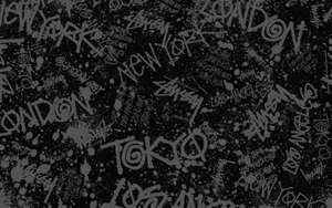 Aesthetic Chromebook City Graffiti Wallpaper