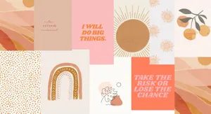 Aesthetic Collage Boho Mac Wallpaper