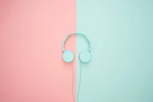 Aesthetic Cute Pastel Headphones Wallpaper