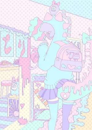 Aesthetic Doodles On A Black Background Wallpaper