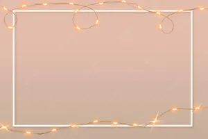 Aesthetic Fairy Lights Border Wallpaper