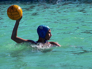 Aesthetic Female Water Polo Athlete Wallpaper