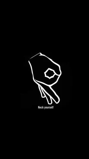 Aesthetic Funny Phone Hand Signal Wallpaper