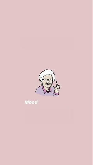 Aesthetic Funny Phone Old Lady Mood Wallpaper