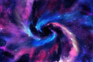 Aesthetic Galaxy Spiral Waves Wallpaper
