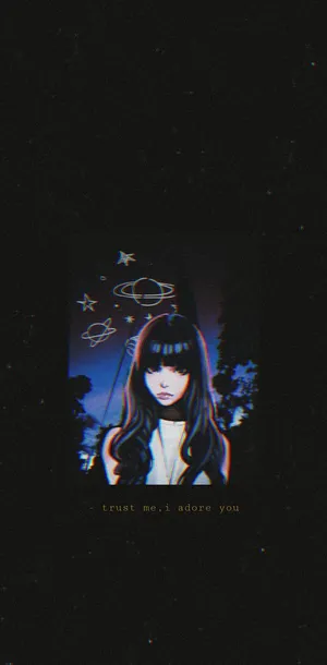Aesthetic Girl I Adore You Wallpaper