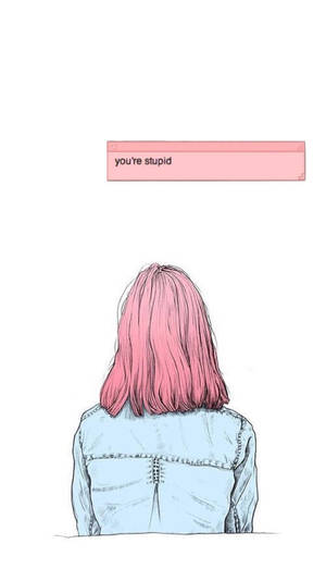 Aesthetic Girl Pink Hair Wallpaper
