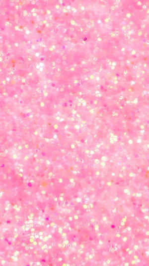 Aesthetic Girly Glitter Pink Background Wallpaper