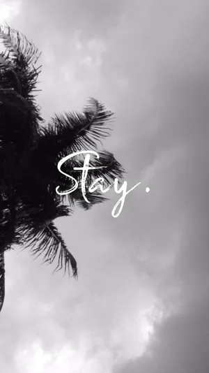 Aesthetic Gray Sky With Text Wallpaper