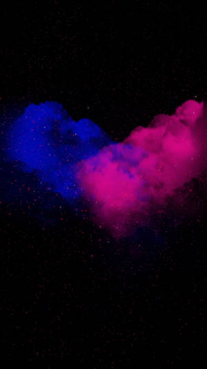 Aesthetic Heart Colored Smoke Wallpaper