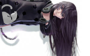 Aesthetic Inverted Anime Girl Emo Wallpaper