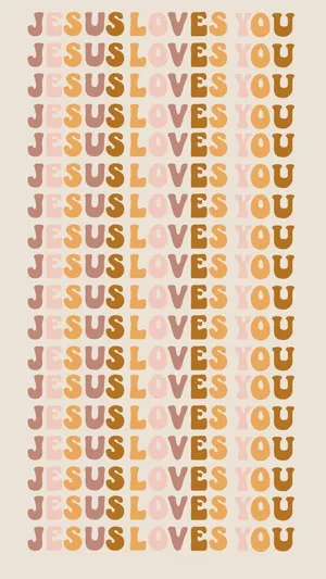 Aesthetic Jesus Text Jesus Loves You Wallpaper