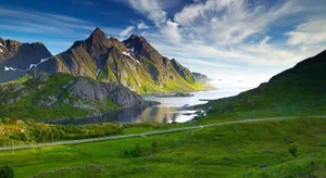 Aesthetic Landscape Green Hills Wallpaper