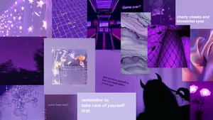 Aesthetic Laptop With A Hint Of Lavender Wallpaper