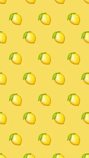 Aesthetic Lemon Emojis Wallpaper