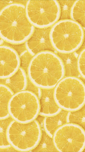 Aesthetic Lemon Slices Wallpaper