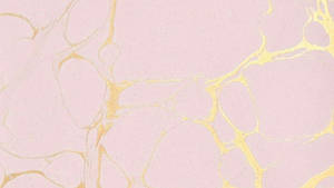 Aesthetic Marble Design Pink And Gold Wallpaper