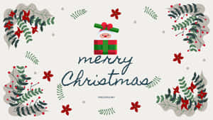 Aesthetic Merry Christmas Gift Greeting Laptop Wallpaper