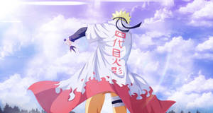 Aesthetic Naruto Hokage Back Angle Portrait Wallpaper