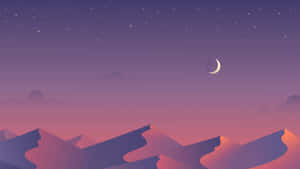 Aesthetic Night Sky Digital Art Wallpaper