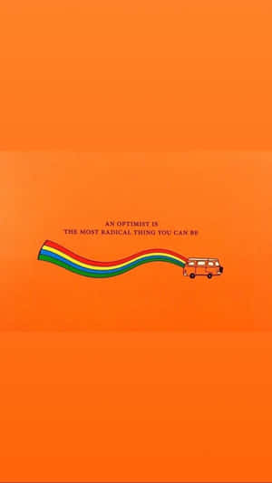 Aesthetic Orange One Color Wallpaper