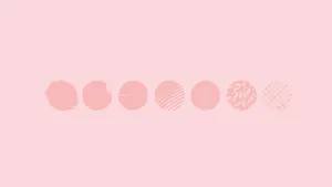 Aesthetic Peach Pink Disintegrating Circles Wallpaper
