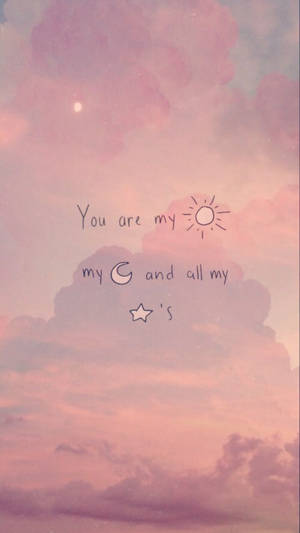 Aesthetic Peach Pink Gradient Background Wallpaper