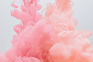 Aesthetic Peach Pink Smoke Wallpaper