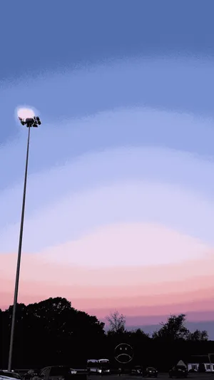 Aesthetic Phone Light Post Wallpaper