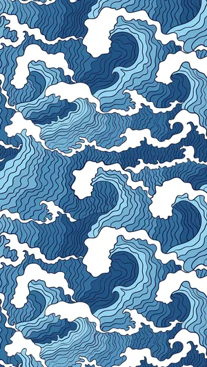 Aesthetic Phone Water Waves Wallpaper