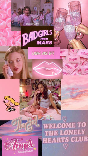 Aesthetic Pink Baddie Girls Wallpaper