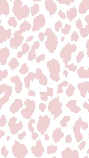 Aesthetic Pink Cow Print Pattern Wallpaper