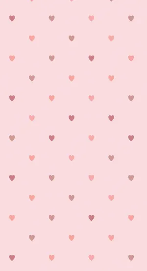 Aesthetic Pink Iphone Heart Polka Dots Wallpaper
