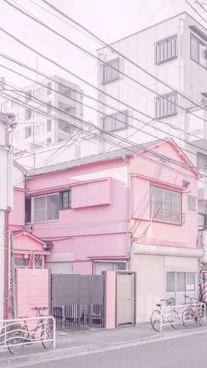Aesthetic Pink Iphone Pink House Wallpaper