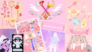 Aesthetic Pink Retro Laptop Wallpaper