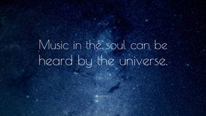 Aesthetic Quotes Music Night Sky Wallpaper