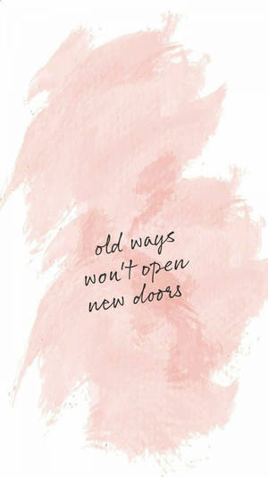 Aesthetic Quotes Pink Paintbrush Texture Wallpaper