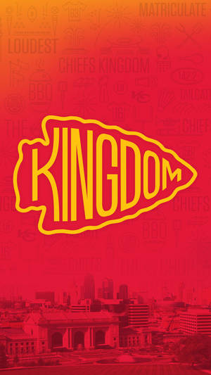 Aesthetic Red Yellow Kingdom Chiefs Logo Wallpaper