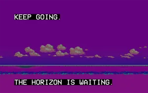 Aesthetic Retro 8bit Landscape Wallpaper