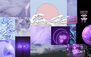 Aesthetic Retro Laptop Collage Wallpaper