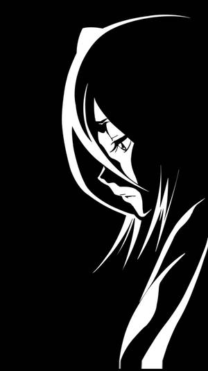 Aesthetic Sad Anime Girl Black And White Wallpaper