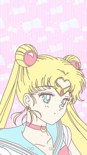 Aesthetic Sailor Moon Anime Cute Pink Wallpaper