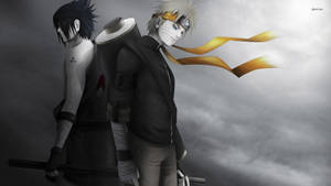 Aesthetic Sasuke And Naruto Pose Wallpaper