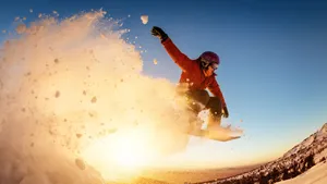 Aesthetic Shot Ski Jumping Wallpaper