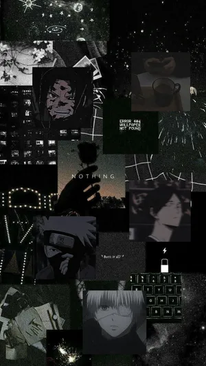 Aesthetic Shounen Anime Black And White Iphone Wallpaper