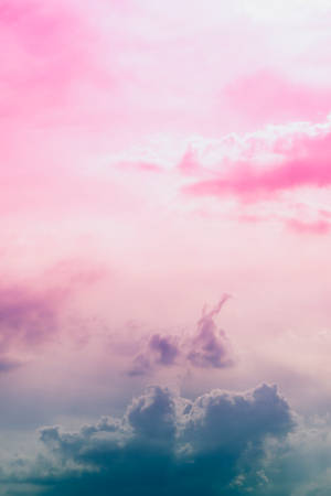Aesthetic Sky Of Pink And Teal Gradient Wallpaper