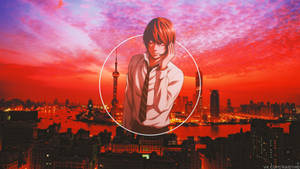 Aesthetic Sky With Light Yagami Wallpaper