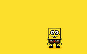 Aesthetic Spongebob Plain Yellow Laptop Wallpaper